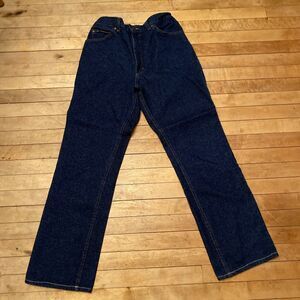 Lee Jeans Men’s 36x34 Dark Wash Vintage Elastic Waist Straight Leg